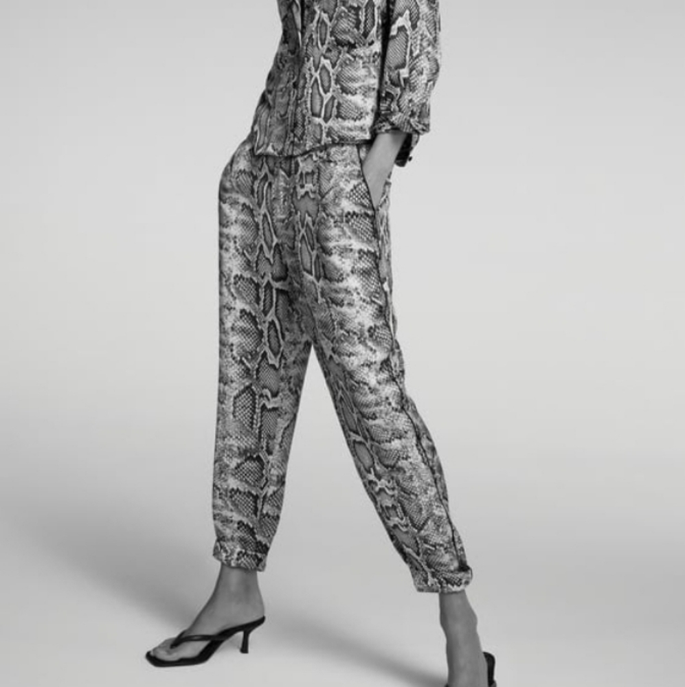 NWOT Zara Animal Print Pants in Snake L
